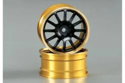 48075BLK | Killerbody 1.9" Gold & Black Aluminium T-Drift Rims