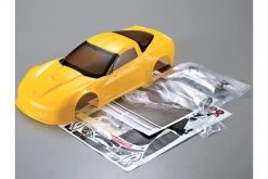 48141 | Killerbody 1/10 Corvette GT2 Yellow Painted Body Shell W/ Decal Sheet