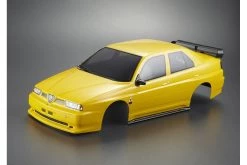 48474 | Killerbody 1/10 Alfa Romeo 155 GTA Yellow Painted Body Shell W/ Light Bucket Assembly
