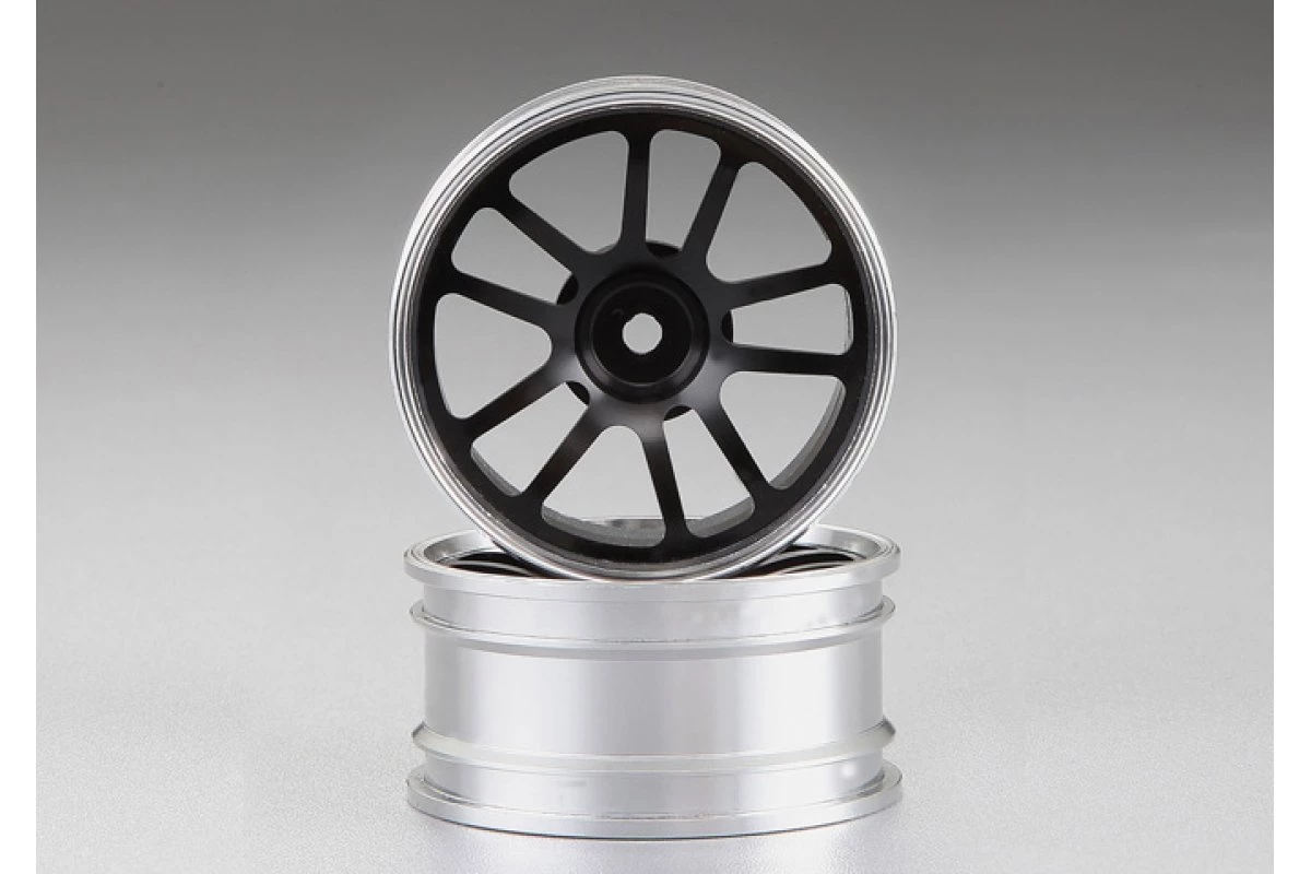 48490BLK | Killerbody 1.9" Black Aluminium Dual Spoke Rims 2Pcs 1 48490BLK | Killerbody 1.9" Black Aluminium Dual Spoke Rims 2Pcs