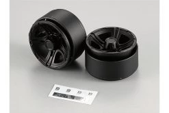 48694 | Killerbody 1.55" Black Aluminium Toyota Land Cruiser Beadlock Rims 2Pcs W/ 14mm Offset