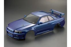 48716 | Killerbody 1/10 Nissan Skyline BNR34 Blue Painted Body Shell W/ Decals